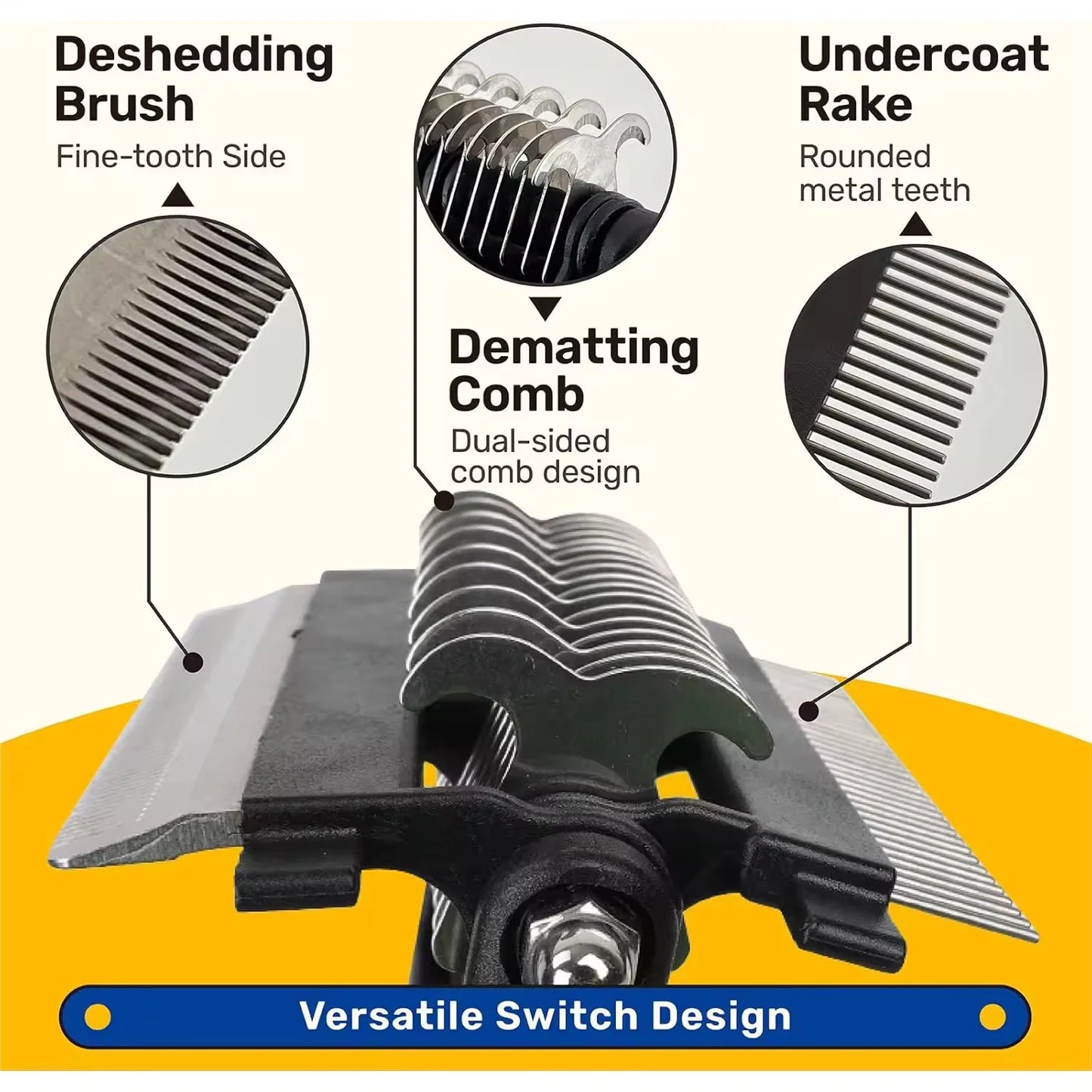 FurLift™ 3-in-1 Pet Deshedding & Detangling Brush