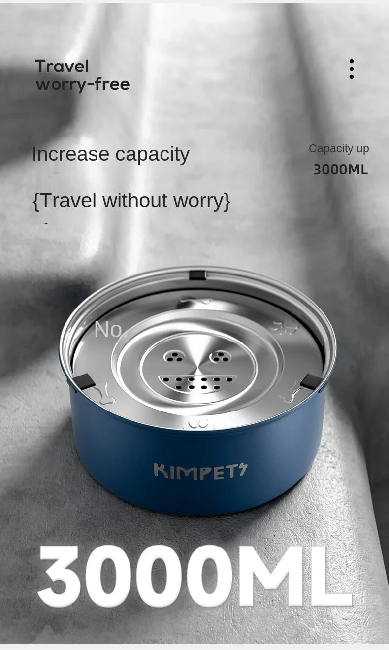 PawSteel™ Stainless Steel Anti-Tip Slow Feeder Bowl