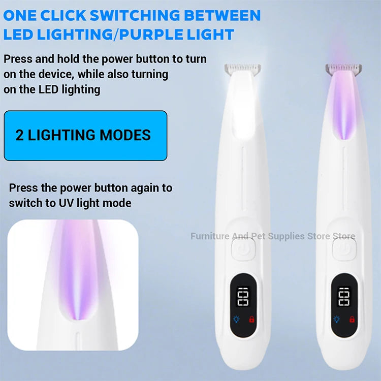 PawTrim™ Waterproof Pet Grooming Trimmer with LED Light