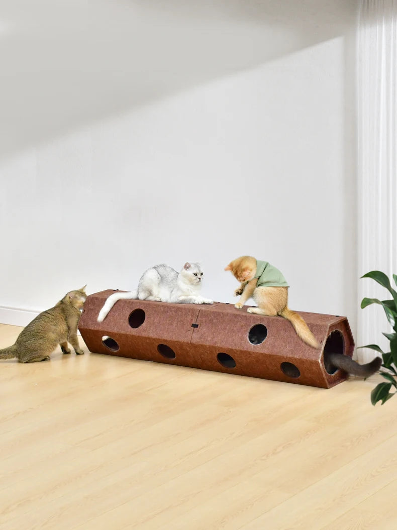 TunnelPaws™ Interactive Foldable Play Tunnel for Cats