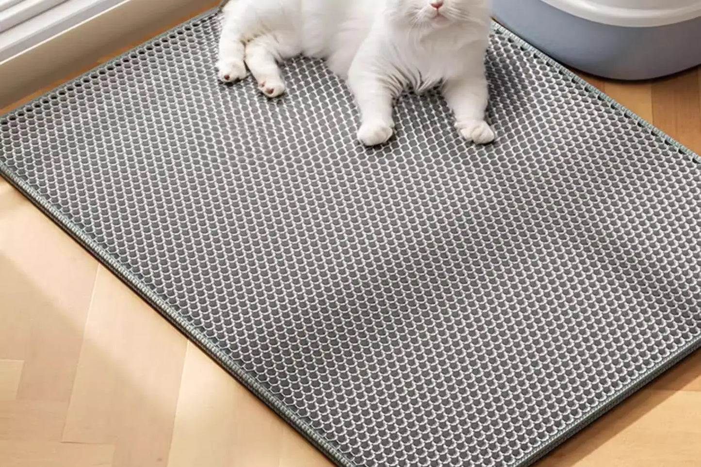 CleanPaws™ Extra-Large Waterproof Cat Litter Mat – Double Layer & Non-Slip
