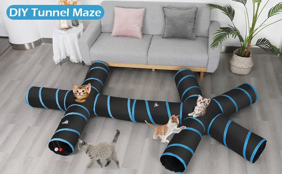 MazePaws™ Collapsible Cat Tunnel & Play Maze