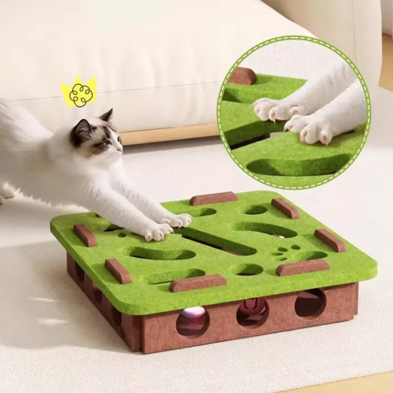 PurrPuzzle™ Interactive Cat Maze Toy with Bell Balls