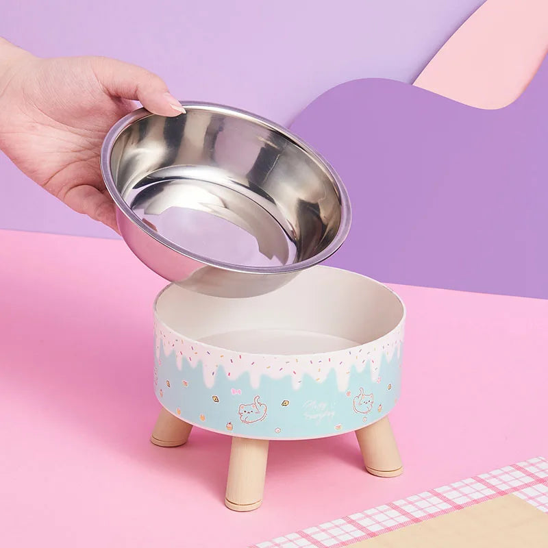 WhiskerDish™ Ice Cream Elevated Pet Bowl