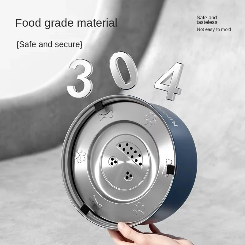 PawSteel™ Stainless Steel Anti-Tip Slow Feeder Bowl