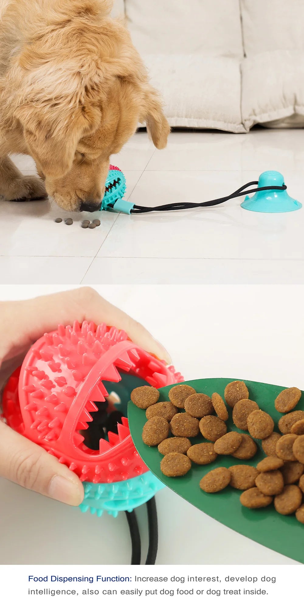 TugClean™ Interactive Suction Cup Chew Toy for Dogs