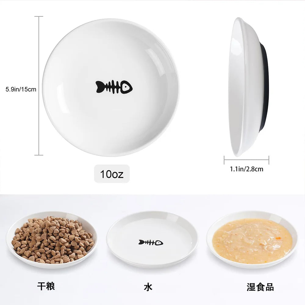 WhiskerPlate™ Anti-Tip Ceramic Cat & Dog Bowl