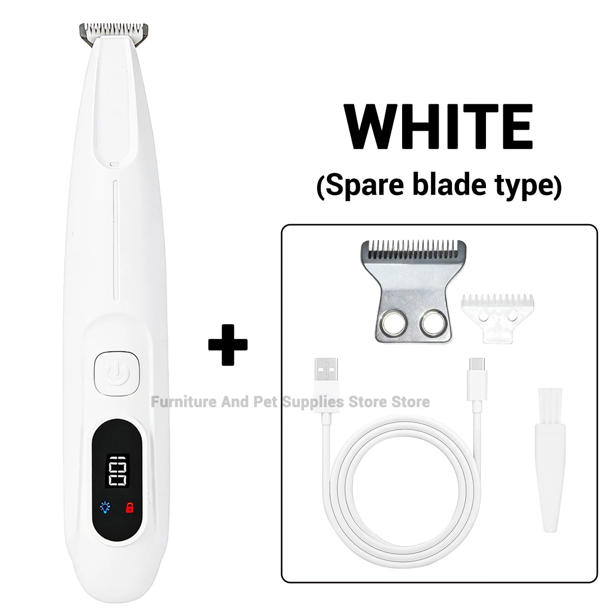 PawTrim™ Waterproof Pet Grooming Trimmer with LED Light