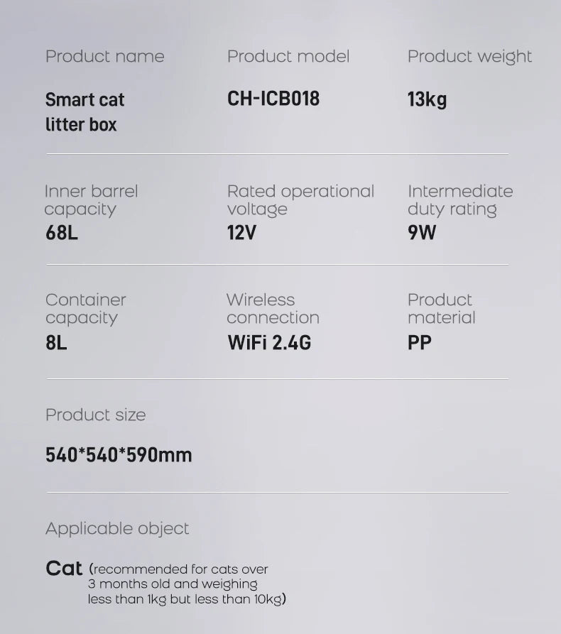 PurrNova™ Automatic Self-Cleaning Cat Litter Box