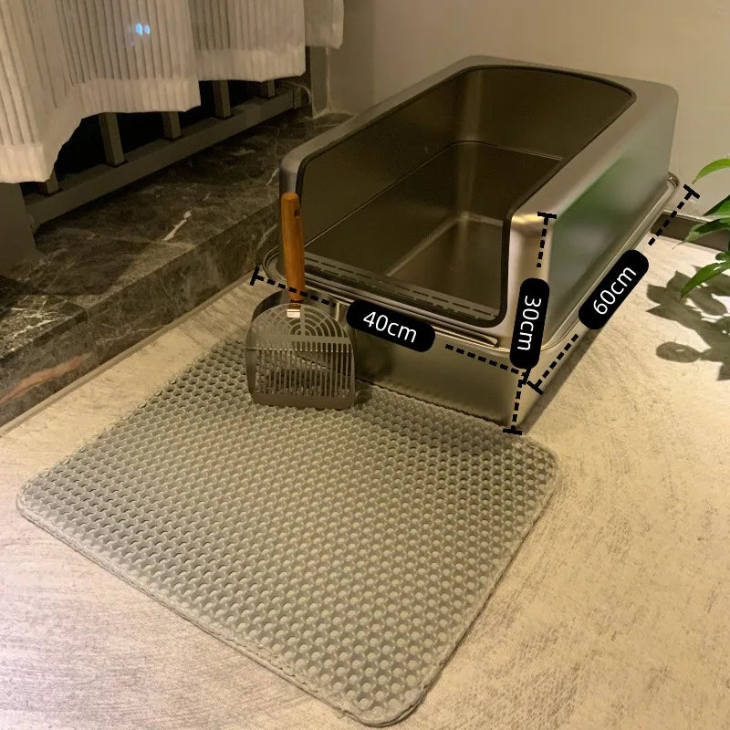 PurrShield™ 60cm Extra-Large Stainless Steel Cat Litter Box