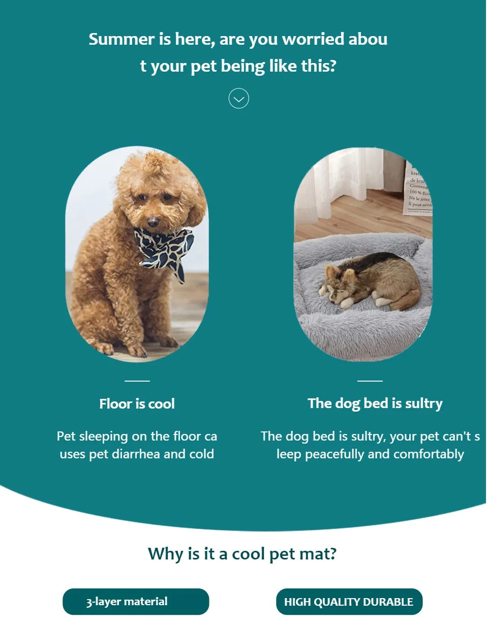 ChillPaws™ Cooling Mat for Dogs & Cats – Summer Cooling Pet Bed