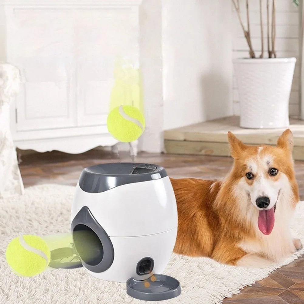 FetchMaster™ Automatic Tennis Ball Launcher & Treat Reward Trainer