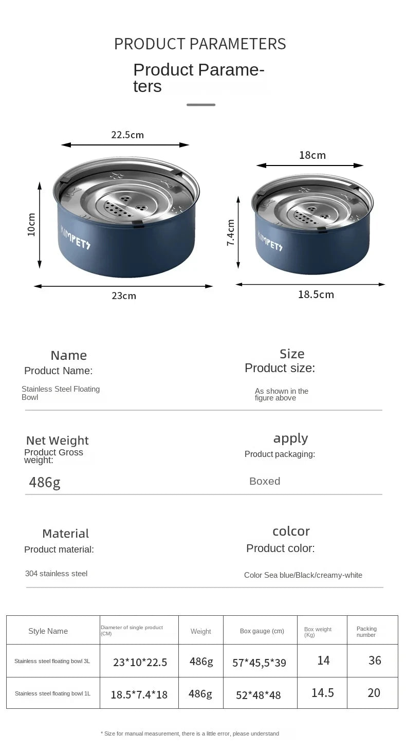 PawSteel™ Stainless Steel Anti-Tip Slow Feeder Bowl