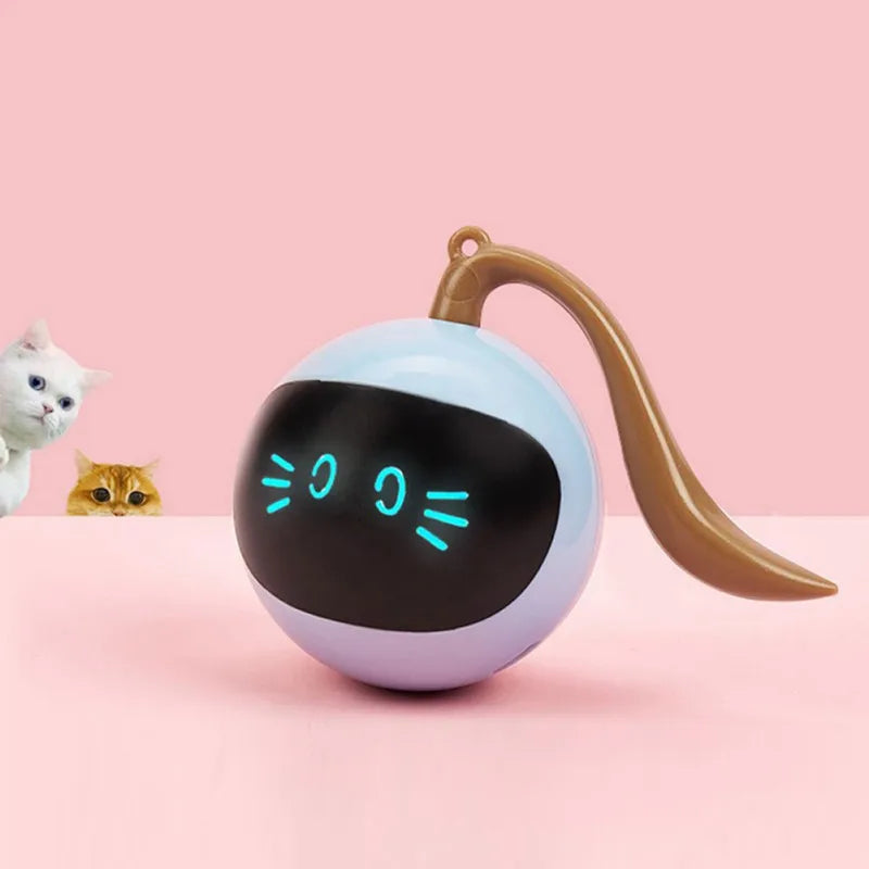 ZoomieBall™ Automatic LED Cat Toy – USB Rechargeable Interactive Ball