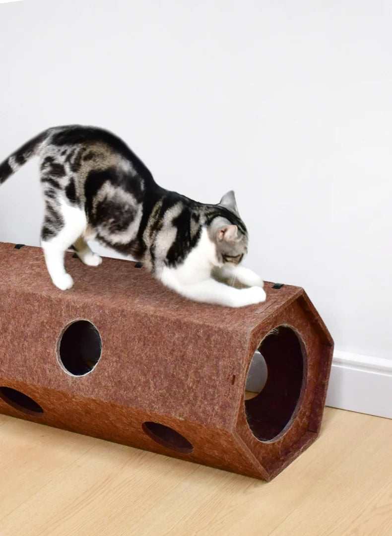 TunnelPaws™ Interactive Foldable Play Tunnel for Cats