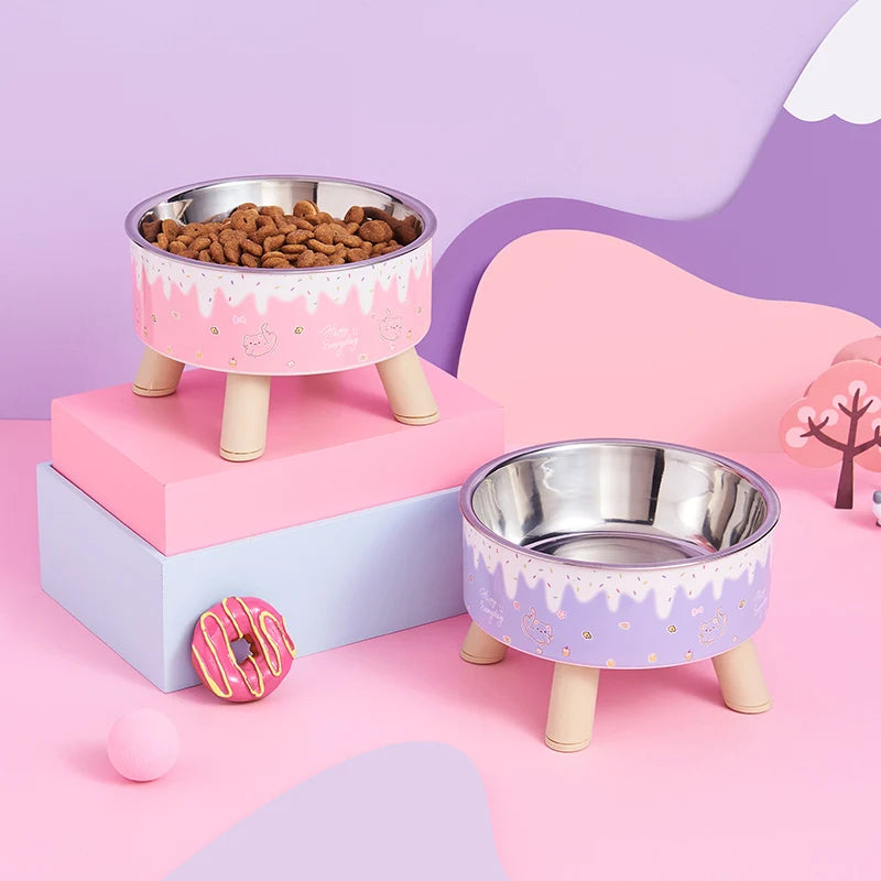 WhiskerDish™ Ice Cream Elevated Pet Bowl