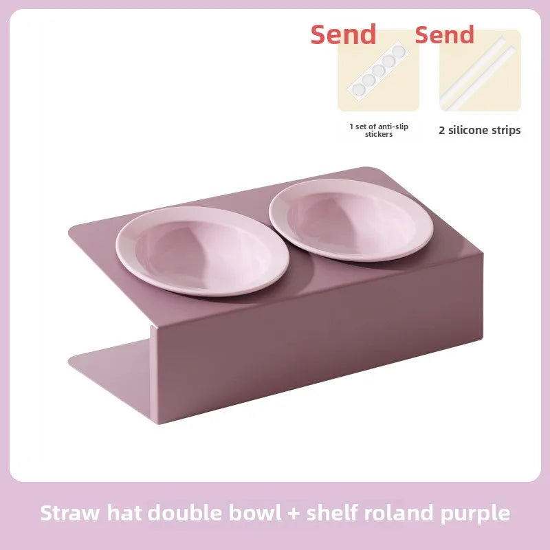 WhiskerDish™ Elevated Ceramic Cat & Dog Feeding Bowl Set