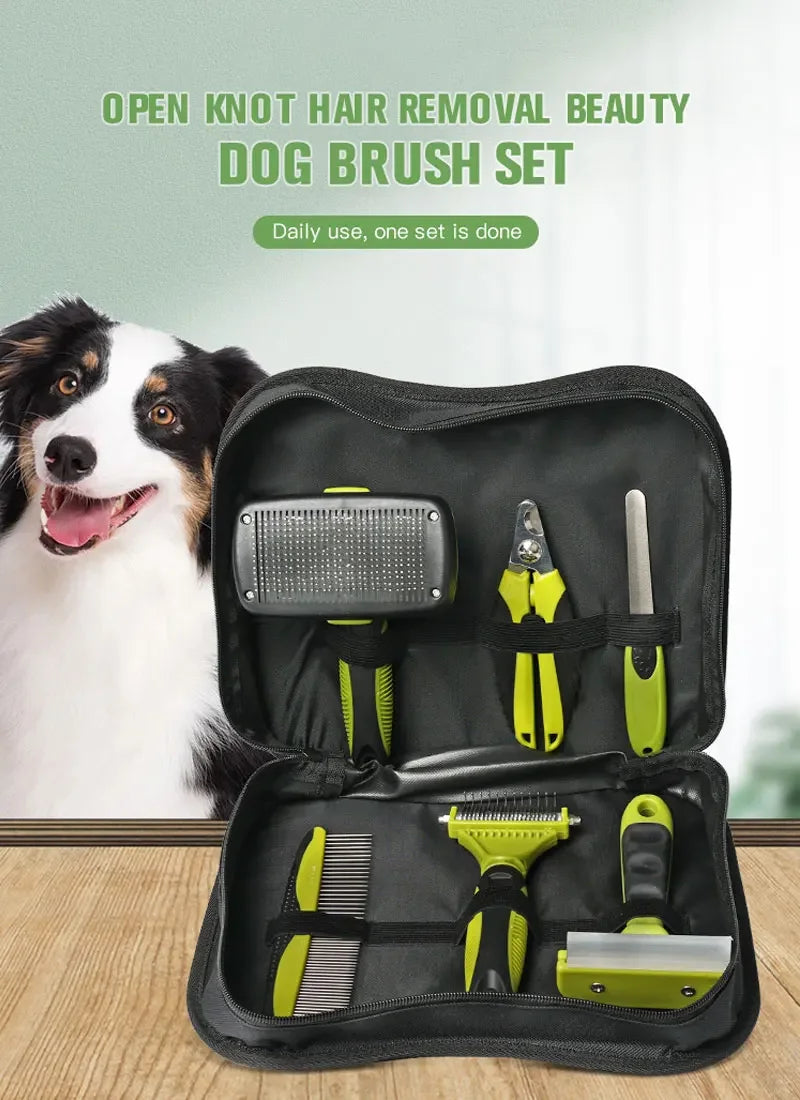 GroomMaster™ Juego de 6 Cepillos de Aseo para Perros y Gatos