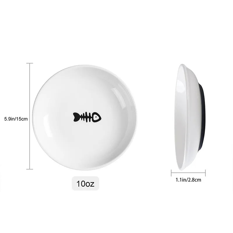 WhiskerPlate™ Anti-Tip Ceramic Cat & Dog Bowl