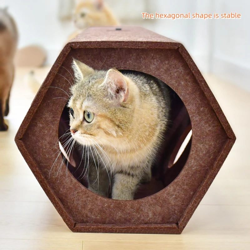 TunnelPaws™ Interactive Foldable Play Tunnel for Cats