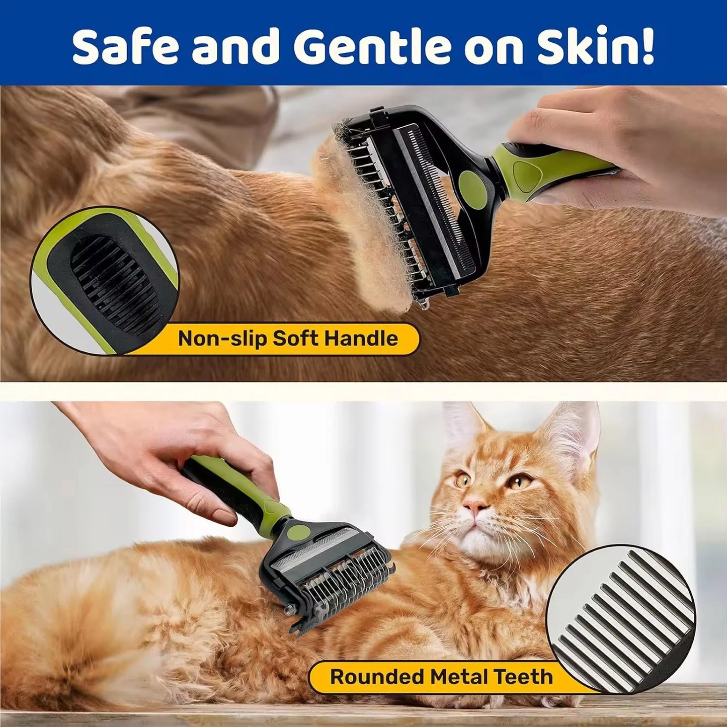 FurLift™ 3-in-1 Pet Deshedding & Detangling Brush