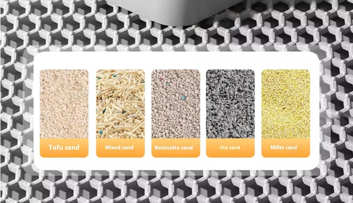 CleanPaws™ Extra-Large Waterproof Cat Litter Mat – Double Layer & Non-Slip