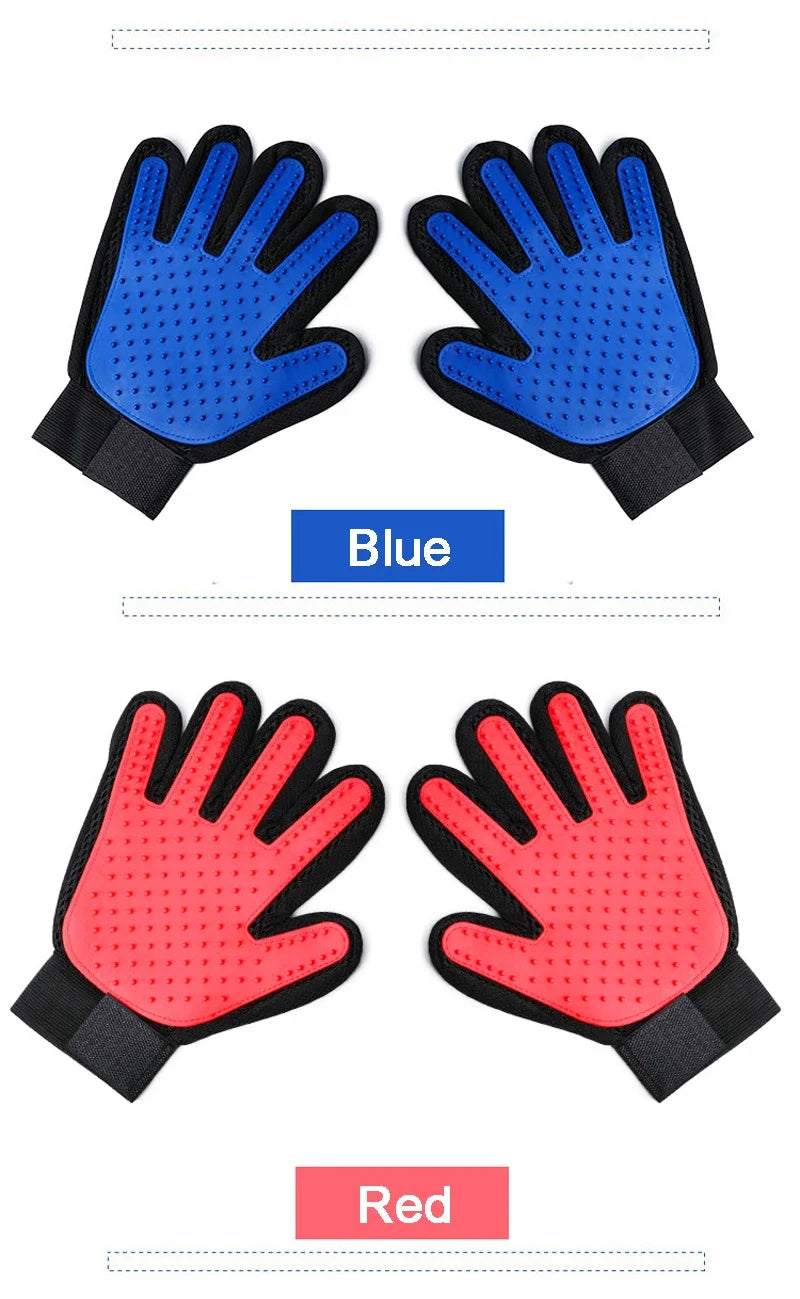 GroomGlove™ Silicone Deshedding & Bath Grooming Gloves