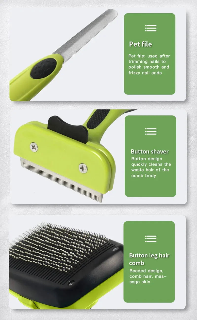 GroomMaster™ Juego de 6 Cepillos de Aseo para Perros y Gatos