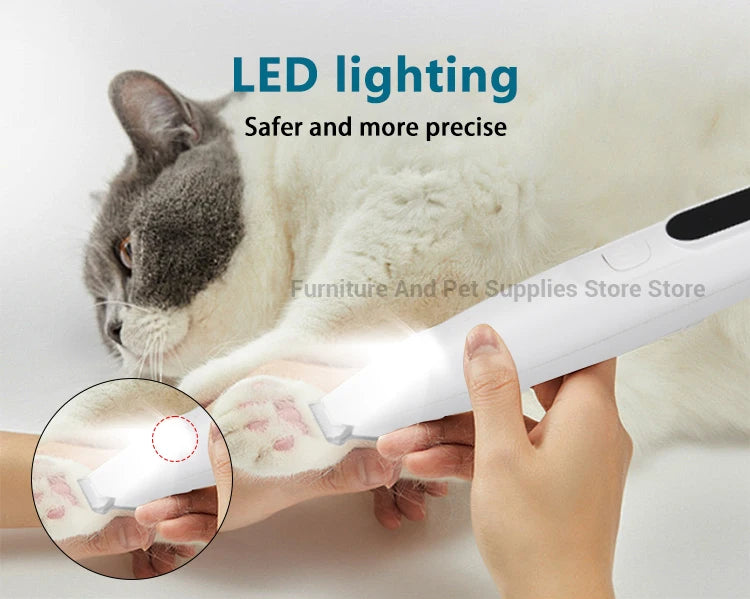 PawTrim™ Waterproof Pet Grooming Trimmer with LED Light