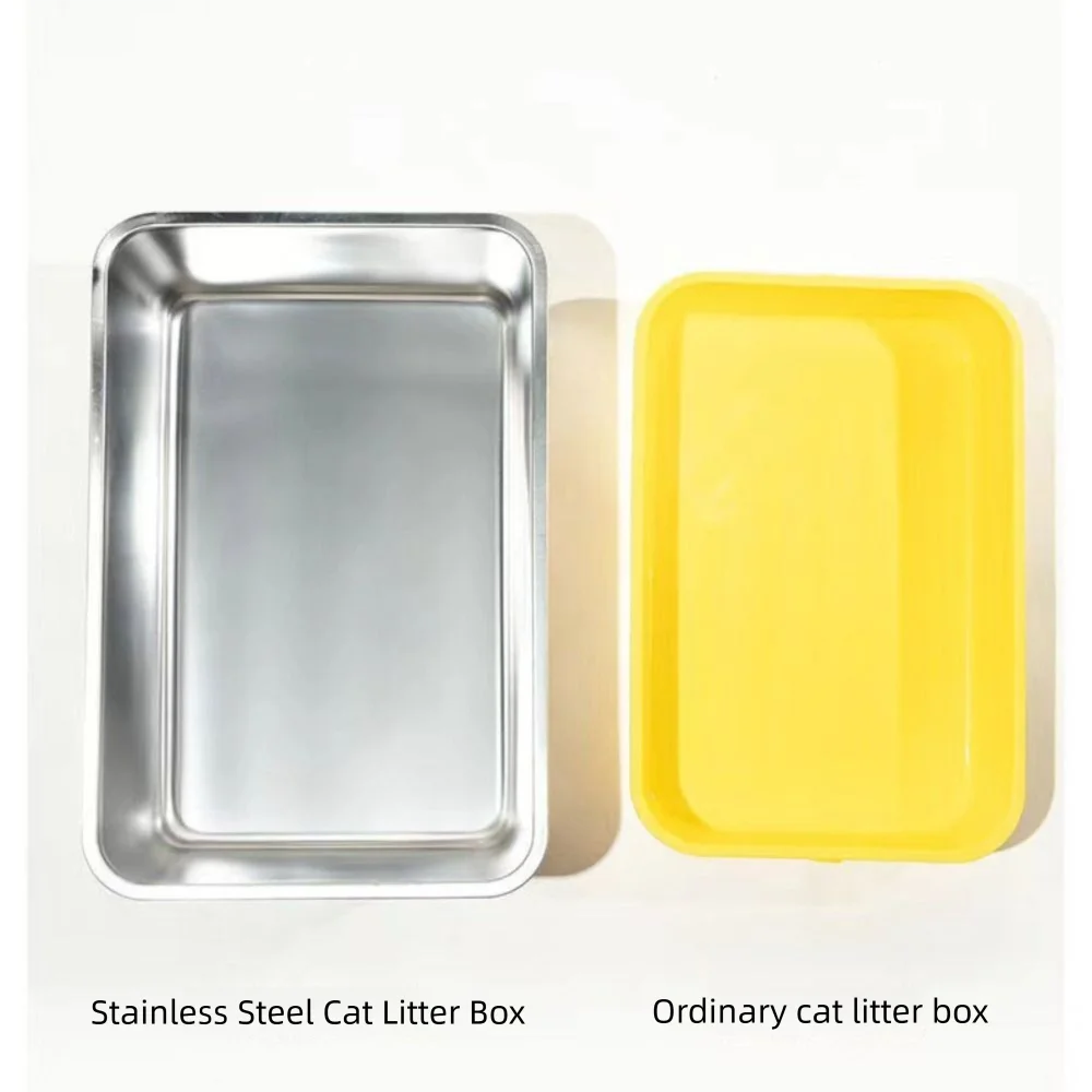 PurrShield™ Large Capacity Stainless Steel Cat Litter Box