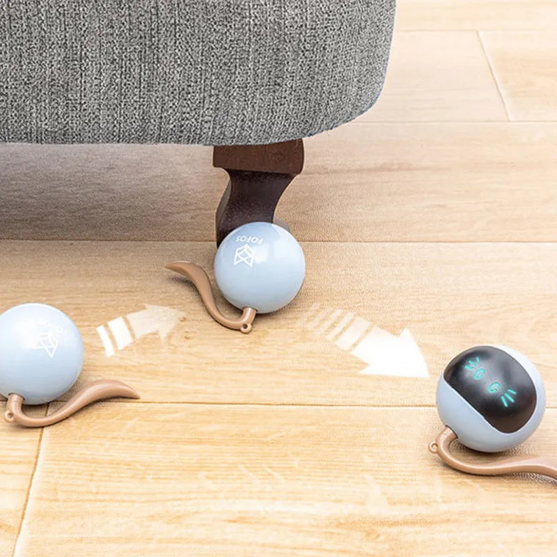 ZoomieBall™ Automatic LED Cat Toy – USB Rechargeable Interactive Ball