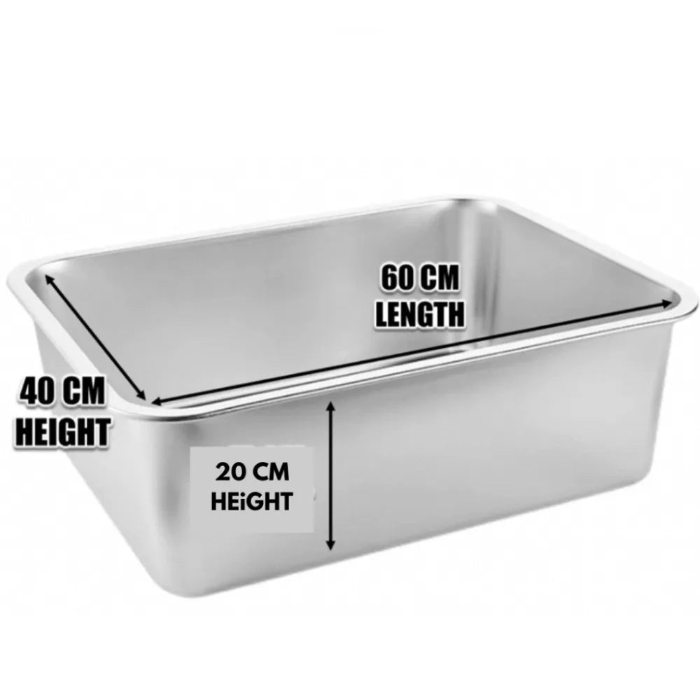 PurrShield™ Large Capacity Stainless Steel Cat Litter Box