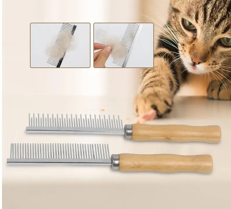 FurLift™ Stainless Steel Pet Grooming Brush for Dogs & Cats