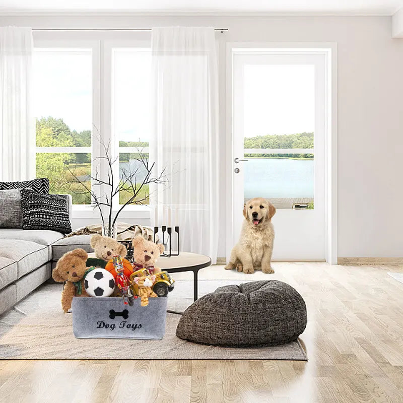 ToyTidy™ Felt Pet Toy Storage Basket