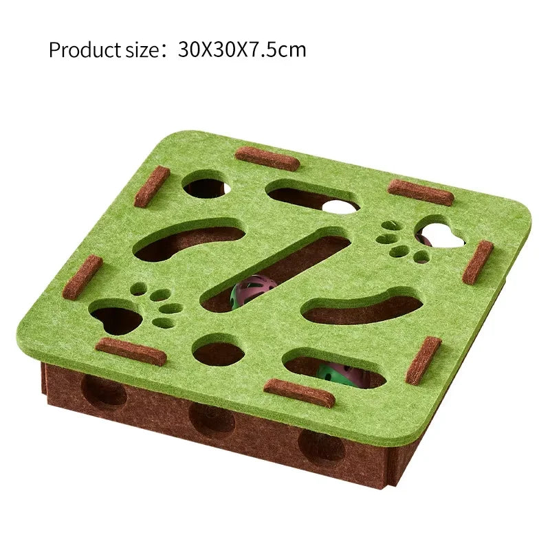 PurrPuzzle™ Interactive Cat Maze Toy with Bell Balls