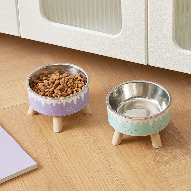 WhiskerDish™ Ice Cream Elevated Pet Bowl