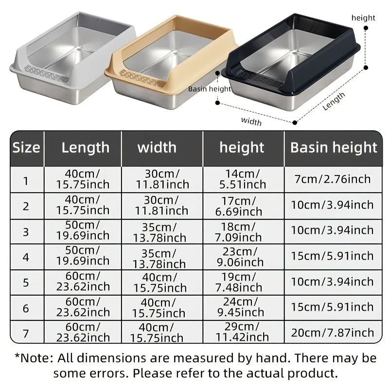PurrShield™ Splash-Proof Stainless Steel Cat Litter Box with Lid