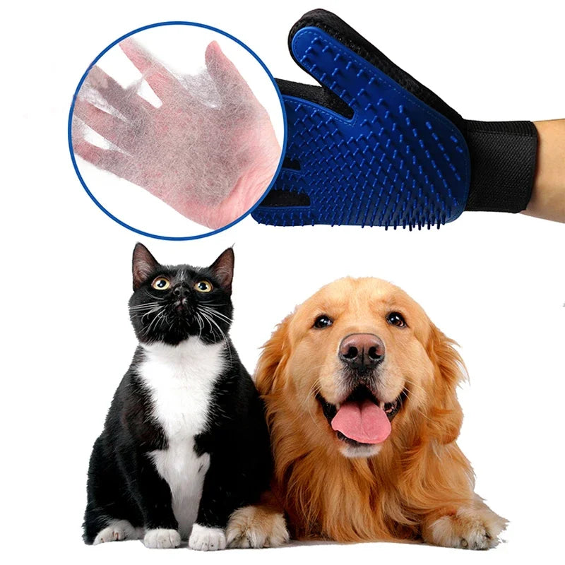 GroomGlove™ Silicone Deshedding & Bath Grooming Gloves